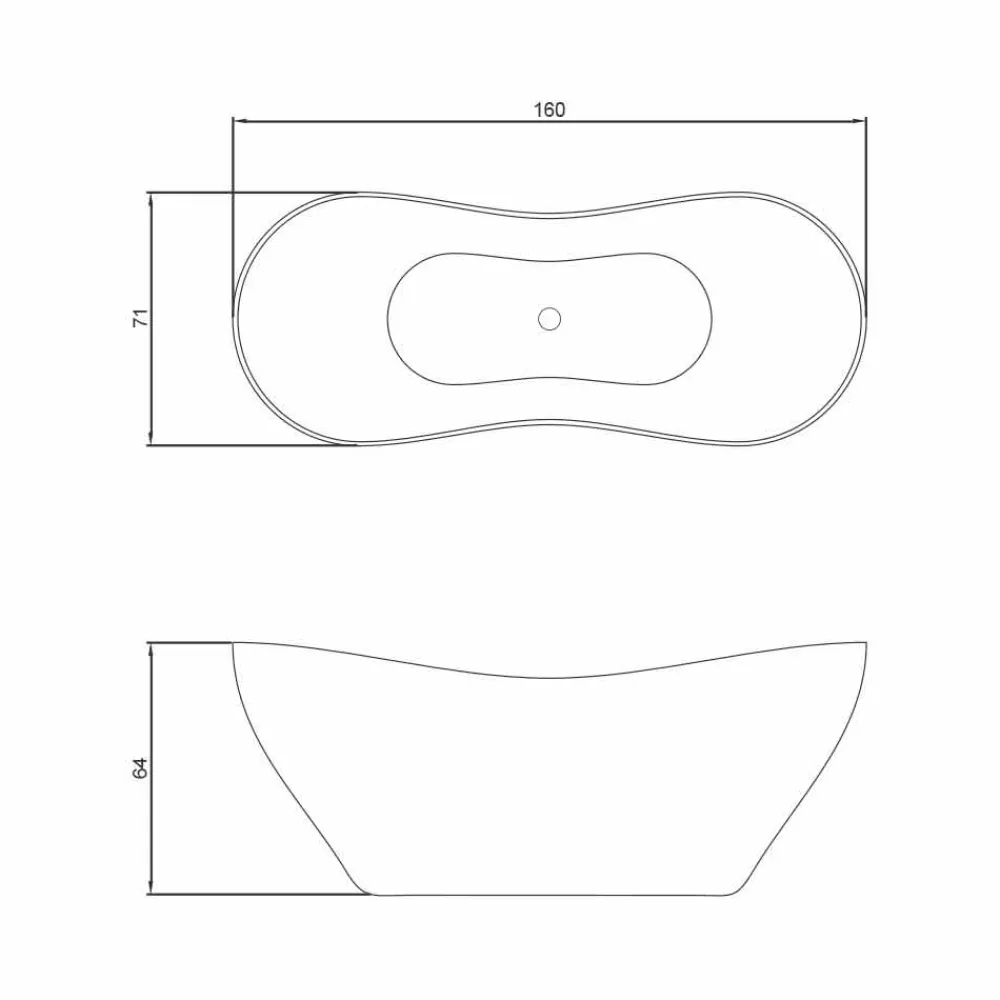 Viadurini Bathroom Freistehende Badewannen-Freistehende Badewanne Ragusa, mit modernem Design, made in Italy