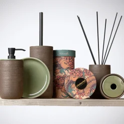 Viadurini Bathroom Badzubehör-Freistehende Badezimmeraccessoires aus feuerfestem Ton Made in Italy - Antonella