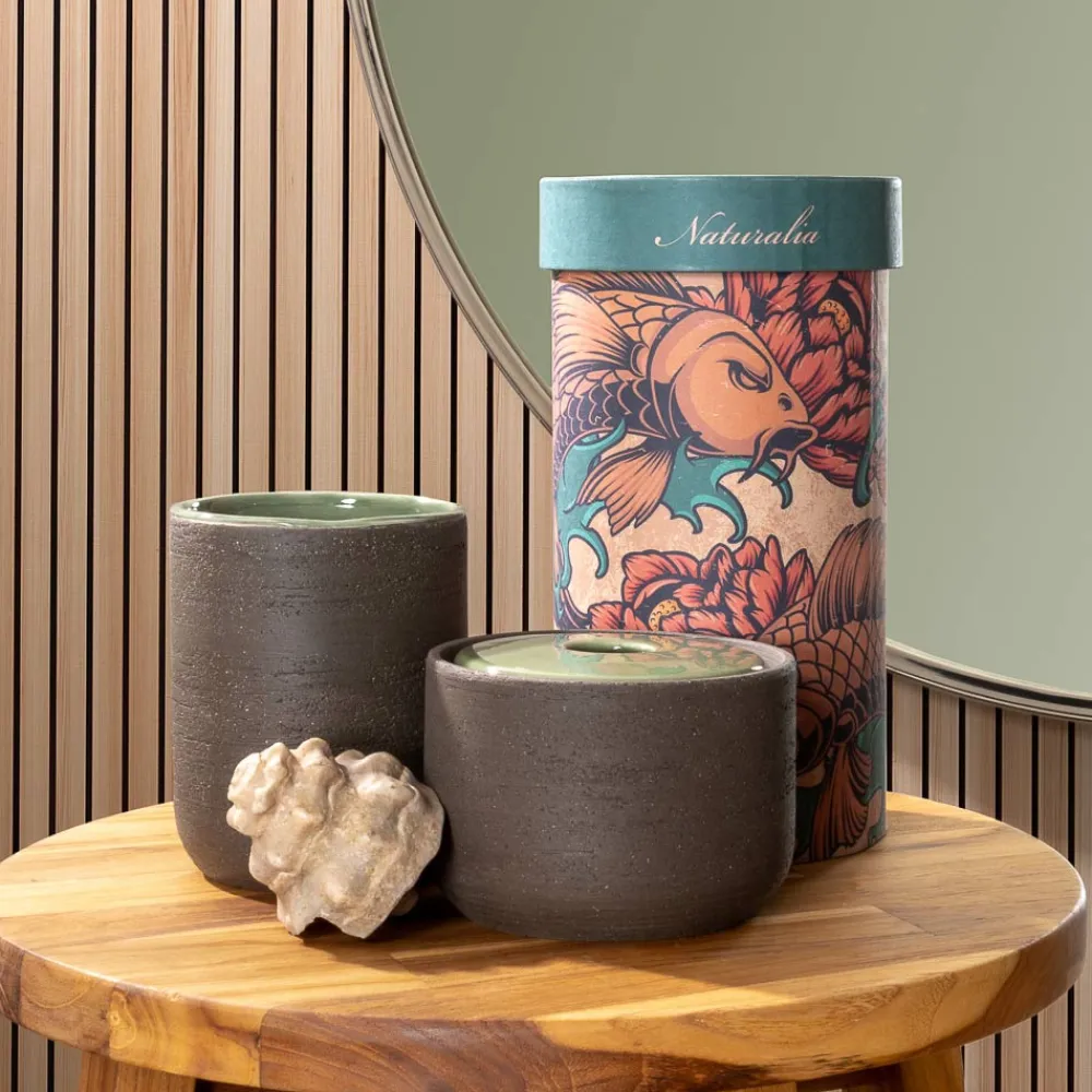 Viadurini Bathroom Badzubehör-Freistehende Badezimmeraccessoires aus feuerfestem Ton Made in Italy - Antonella