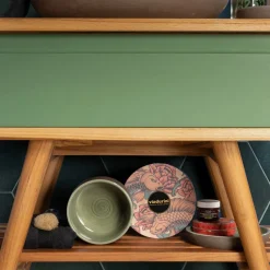 Viadurini Bathroom Badzubehör-Freistehende Badezimmeraccessoires aus feuerfestem Ton Made in Italy - Antonella