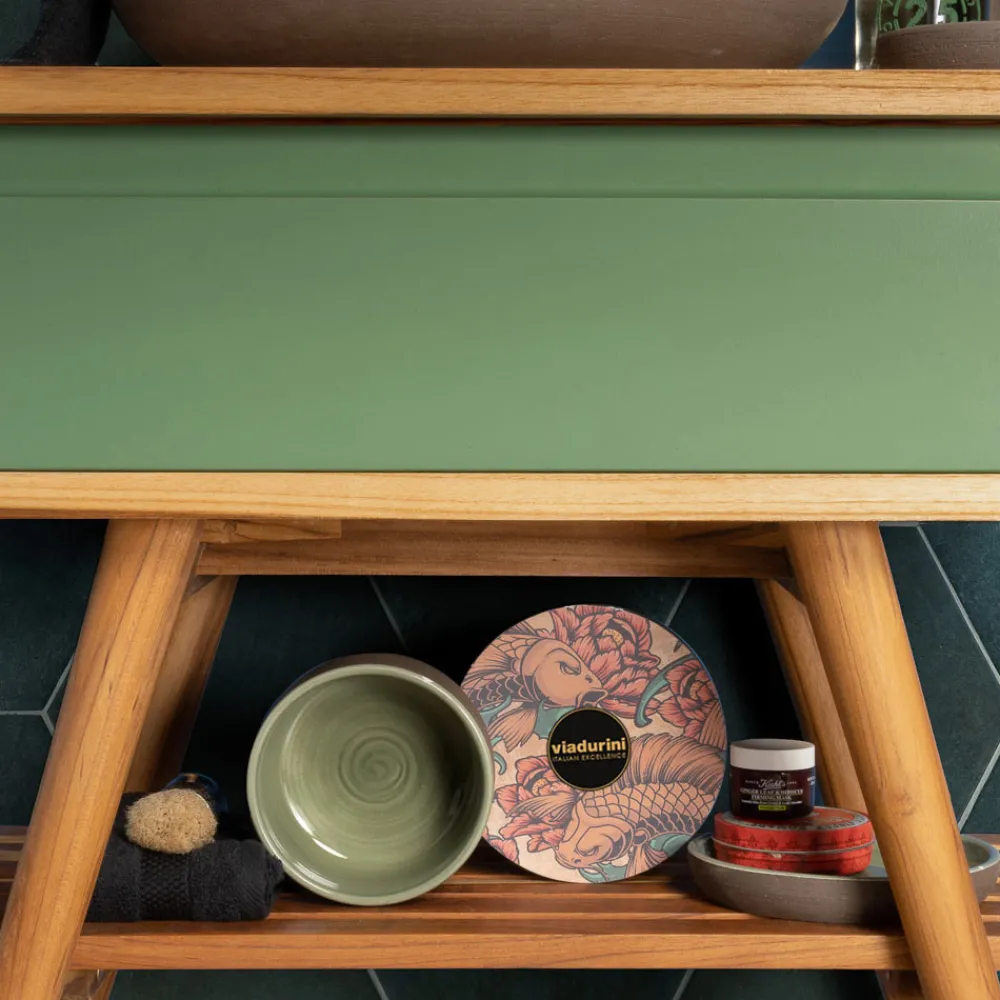 Viadurini Bathroom Badzubehör-Freistehende Badezimmeraccessoires aus feuerfestem Ton Made in Italy - Antonella