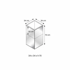 Viadurini Decor Deko Vasen-Freistehende geometrische Spiegelvase, Struktur aus Holz und Stahl - Ghenna