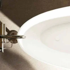 Viadurini Bathroom Freistehende Badewannen-Freistehende Ovalbadewanne Albenga, mit modernem Design ,made in Italy