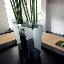 Viadurini Decor Deko Vasen-Freistehende Vase aus Glas und austauschbaren Paneelen 3 Dimensionen - Ghenna