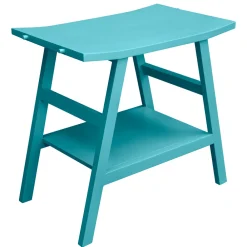 Viadurini Bathroom Badmöbel Stehend-Freistehender Badezimmerschrank aus natürlichem blauem Teakholz mit Handtuchhaken - Crina