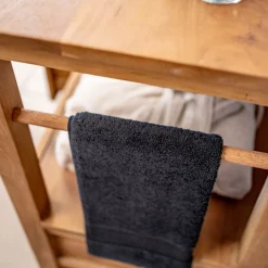 Viadurini Bathroom Badmöbel Stehend-Freistehender Badezimmerschrank aus Teakholz mit zwei Schubladen – Frangipani