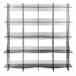 Viadurini Living Moderne Design Bücherregale-Freistehender Bücherschrank / moderne Designwand Pam Fumé, made in Italy