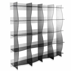 Viadurini Living Moderne Design Bücherregale-Freistehender Bücherschrank / moderne Designwand Pam Fumé, made in Italy