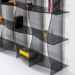 Viadurini Living Moderne Design Bücherregale-Freistehender Bücherschrank / moderne Designwand Pam Fumé, made in Italy