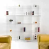 Viadurini Living Moderne Design Bücherregale-Freistehender Bücherschrank / wandmontiertes modernes Design Pam transparent