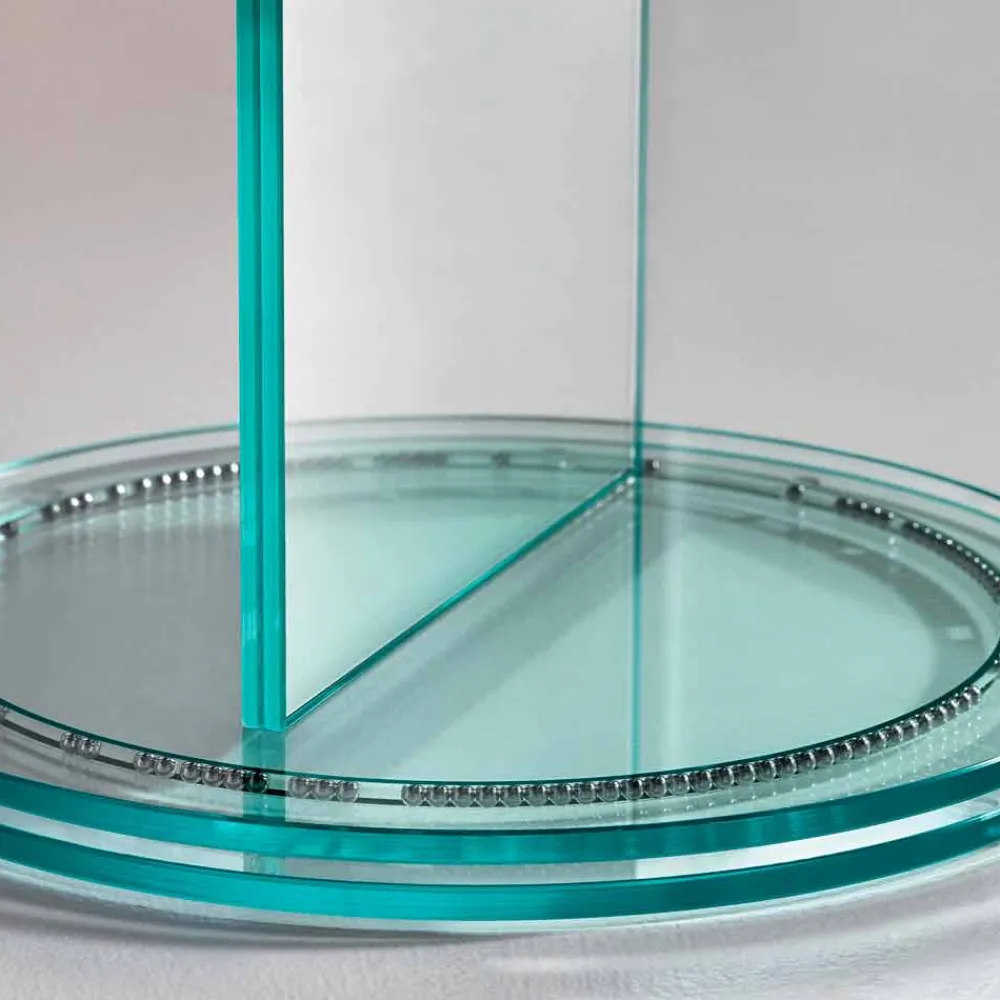 Viadurini Living Standspiegel-Freistehender doppelseitiger Spiegel mit luxuriösem Rontante-Glasfuß - Gaudenzio