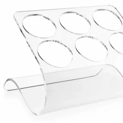 Viadurini Living Design Weinregal-Freistehender Flaschenhalter für 6 Flaschen aus transparentem Plexiglas - Tanatin