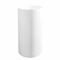 Viadurini Bathroom Harzwaschbecken-Freistehendes Badezimmer-Waschbecken aus weißem Harz mit zylindrischer Form - Libertine