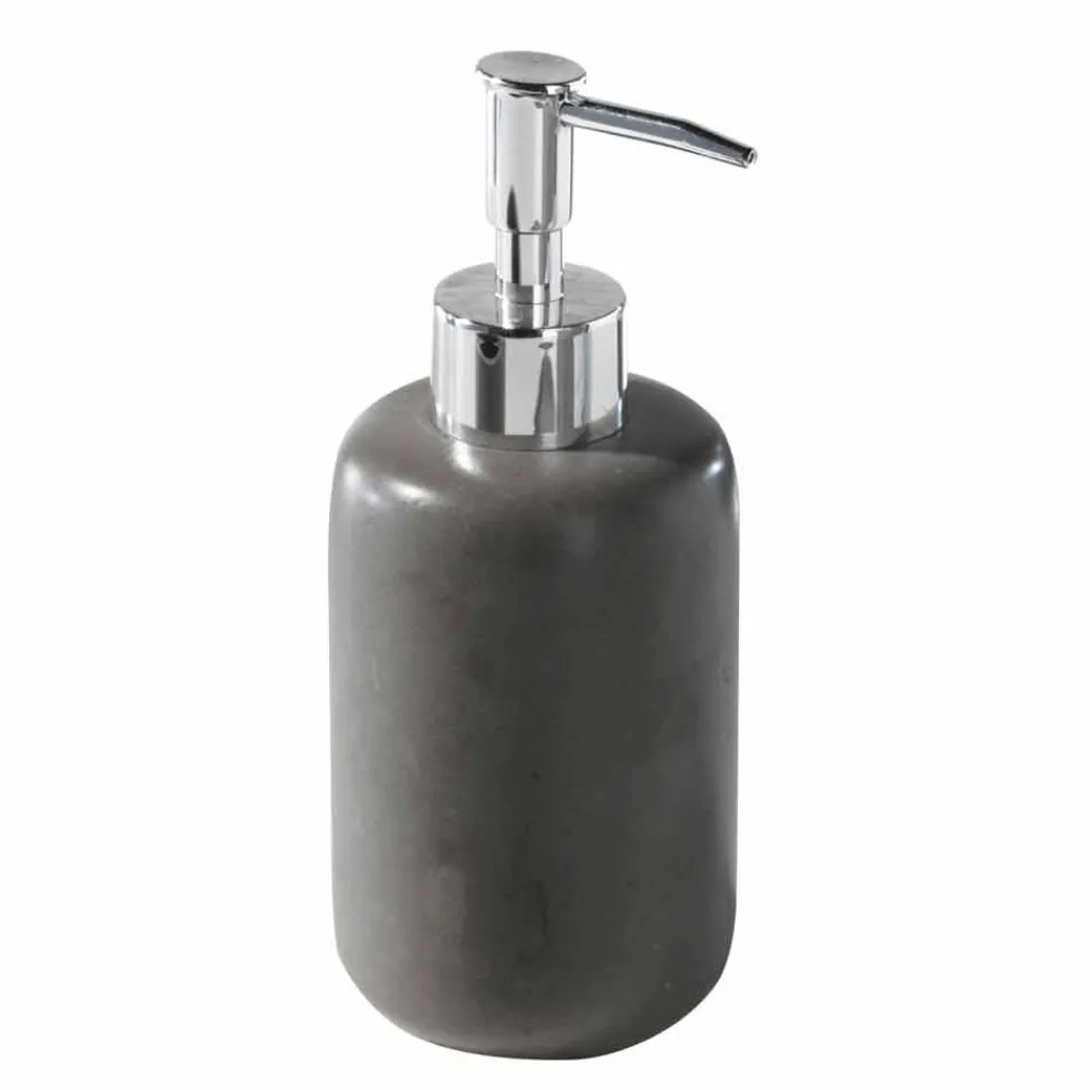 Viadurini Bathroom Badzubehör-Freistehendes Badezimmerzubehörset aus grauem Harz - Pailette