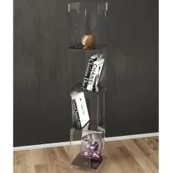 Viadurini Living Moderne Design Bücherregale-Freistehendes Bücherregal aus transparentem oder geräuchertem Acrylglas - Icaria