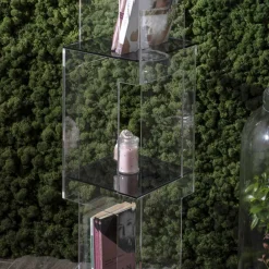 Viadurini Living Moderne Design Bücherregale-Freistehendes Bücherregal aus transparentem oder geräuchertem Acrylglas - Icaria