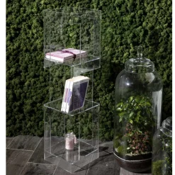 Viadurini Living Moderne Design Bücherregale-Freistehendes Bücherregal aus transparentem oder geräuchertem Acrylglas - Icaria