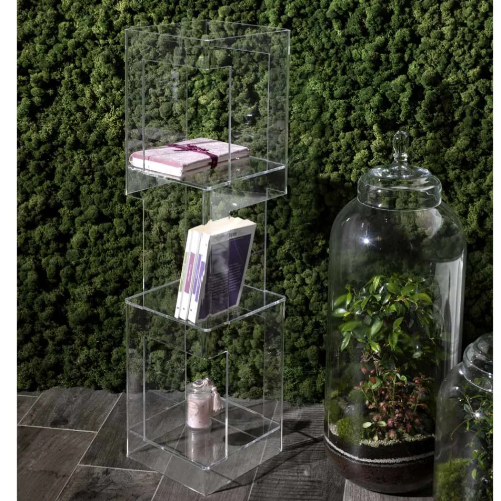 Viadurini Living Moderne Design Bücherregale-Freistehendes Bücherregal aus transparentem oder geräuchertem Acrylglas - Icaria