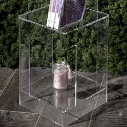 Viadurini Living Moderne Design Bücherregale-Freistehendes Bücherregal aus transparentem oder geräuchertem Acrylglas - Icaria