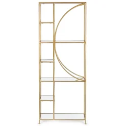 Viadurini Living Moderne Design Bücherregale-Freistehendes Bücherregal aus Stahl und Glasplatten Elegantes Design - Noralea