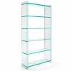 Viadurini Living Moderne Design Bücherregale-Freistehendes Bücherregal aus extra klarem Glas mit 6 Regalen Made in Italy - Ramen