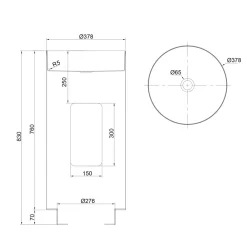 Viadurini Bathroom Metallwaschbecken-Freistehendes Design-Waschbecken aus Edelstahl in verschiedenen Ausführungen – Jasmine