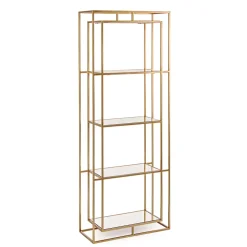 Viadurini Living Moderne Design Bücherregale-Freistehendes Regal mit Regalen aus Stahl und Glas Elegantes Design - Noralea