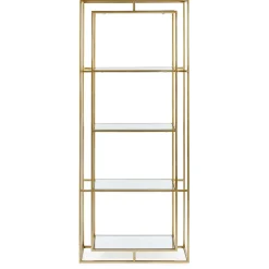 Viadurini Living Moderne Design Bücherregale-Freistehendes Regal mit Regalen aus Stahl und Glas Elegantes Design - Noralea