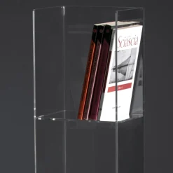 Viadurini Living Moderne Design Bücherregale-Freistehendes Säulen-Bücherregal aus transparentem Acrylglas - Corrige