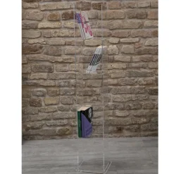 Viadurini Living Moderne Design Bücherregale-Freistehendes Säulen-Bücherregal aus transparentem Acrylglas - Corrige