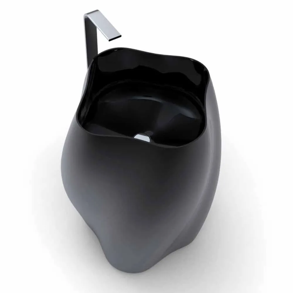 Viadurini Design Design Waschbecken Aus Solid Surface-Freistehendes Waschbecken in modernem Design Made in Italy