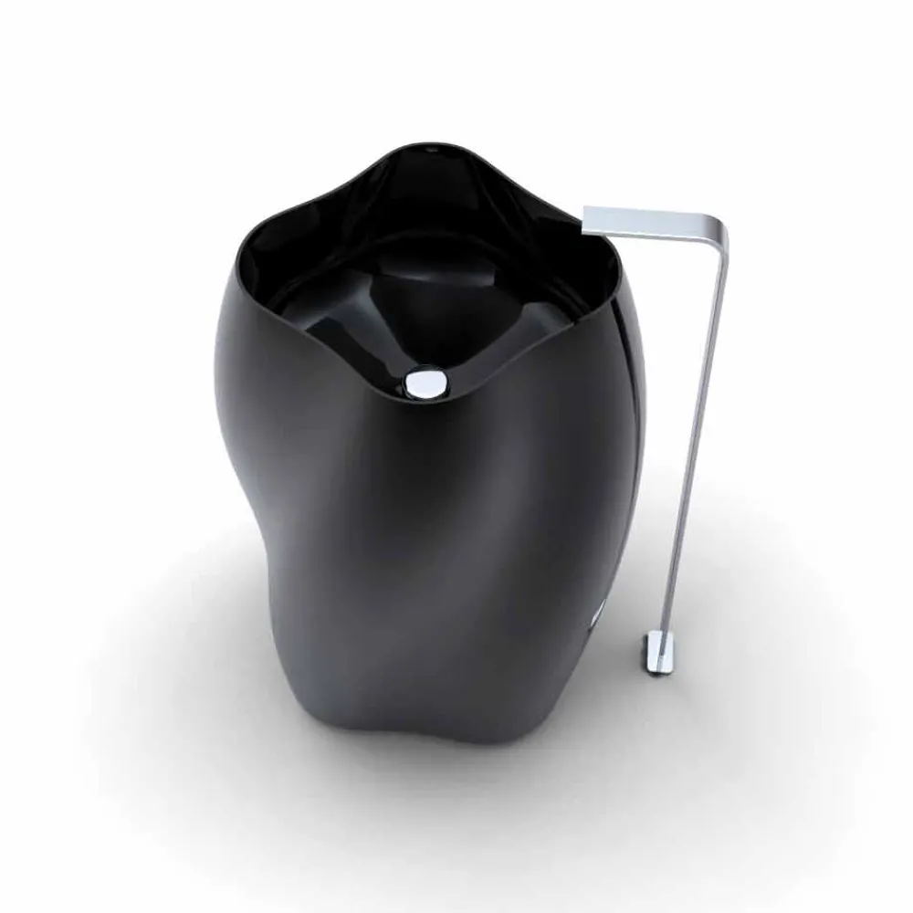 Viadurini Design Design Waschbecken Aus Solid Surface-Freistehendes Waschbecken in modernem Design Made in Italy