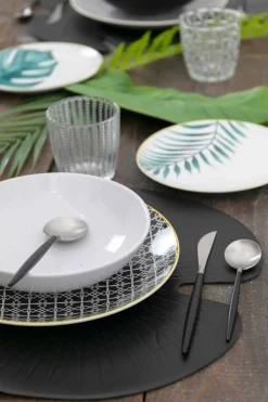 Viadurini Kitchen Besteck Set-Full-Service-Besteck aus schwarzem Stahl Modernes Design 24 Stück - Calamo1