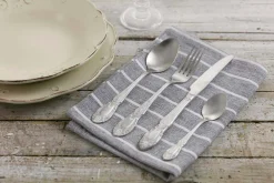 Viadurini Kitchen Besteck Set-Full-Service-Set mit 24 Teilen Design Satin Steel - Fantasy1