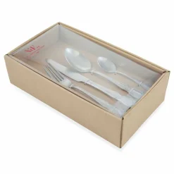 Viadurini Kitchen Besteck Set-Full-Service-Set mit 24 Teilen Design Satin Steel - Fantasy1