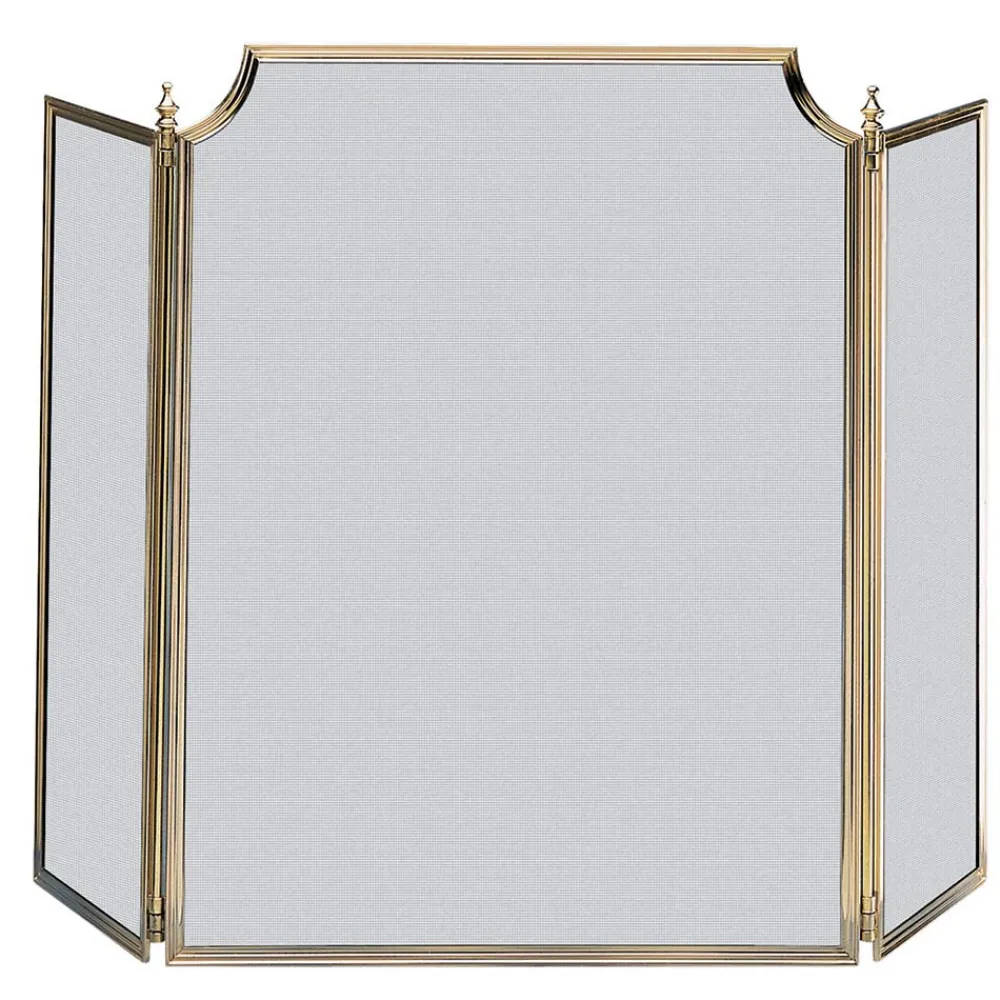 Viadurini Fire Design Funkenschutz Kamin-Funkenfänger mit feinem schwarzen Netz und Messing, hergestellt in Italien – Wal