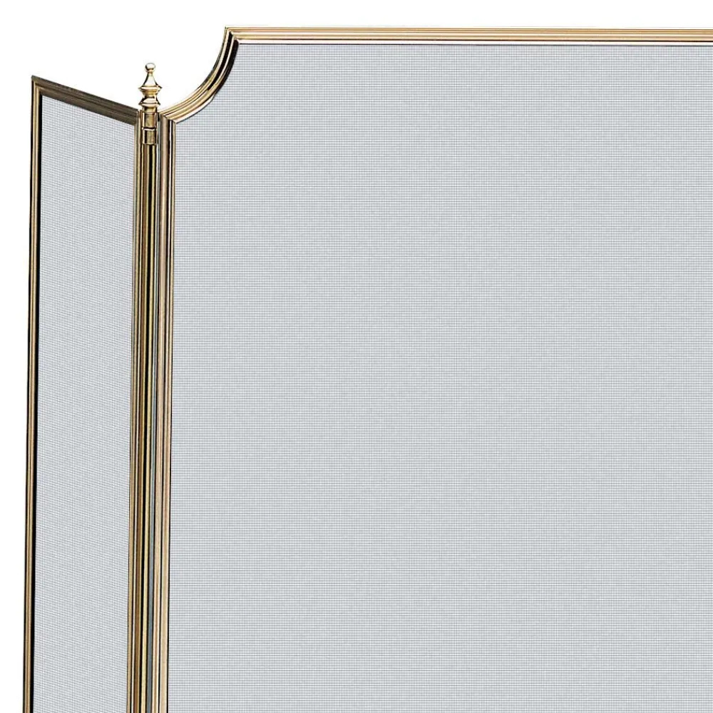 Viadurini Fire Design Funkenschutz Kamin-Funkenfänger mit feinem schwarzen Netz und Messing, hergestellt in Italien – Wal