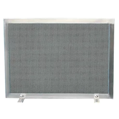 Viadurini Fire Design Funkenschutz Kamin-Funkenfänger mit schwarzem Netz und rechteckigem Stahl, hergestellt in Italien – Stein