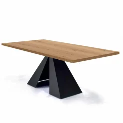 Viadurini Living Esstische-Furnierter Esstisch mit Stahlgestell, hergestellt in Italien – Dalmatiner