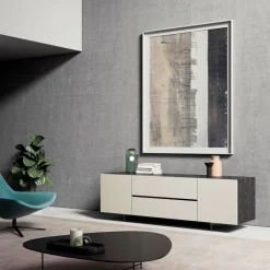 Viadurini Living Sideboards-Furniertes Sideboard mit Methacrylat-Beinen, hergestellt in Italien – Frank