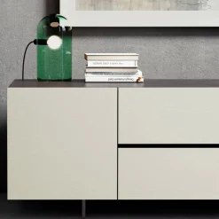 Viadurini Living Sideboards-Furniertes Sideboard mit Methacrylat-Beinen, hergestellt in Italien – Frank