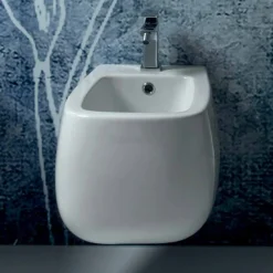 Viadurini Bathroom Bidet-Gaiola Design Wandbidet aus weißer Keramik, made in Italy