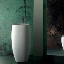 Viadurini Bathroom Keramikwaschbecken-Gaiola freistehendes Waschbecken aus modernem Design, hergestellt in Italien