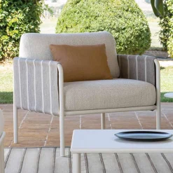 Viadurini in the Garden Garten Lounge Set-Galvanisiertes Metall Garten Wohnzimmer und Stoff Kissen - Sognando