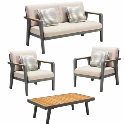 Viadurini in the Garden Garten Lounge Set-Garden Composition 2-Sitzer-Sofa, 2 Sessel und Couchtisch - Moira
