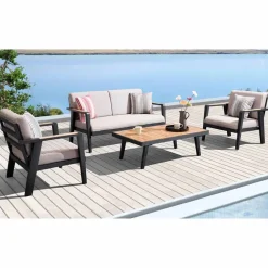 Viadurini in the Garden Garten Lounge Set-Garden Composition 2-Sitzer-Sofa, 2 Sessel und Couchtisch - Moira