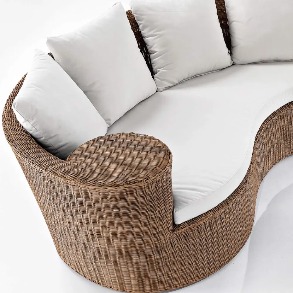 Viadurini in the Garden Sonnenliegen-Garden Daybad aus Polyrattan-Faser 2 Elemente - Frau