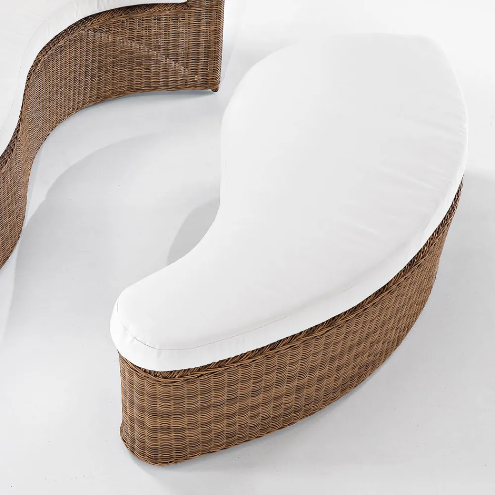 Viadurini in the Garden Sonnenliegen-Garden Daybad aus Polyrattan-Faser 2 Elemente - Frau