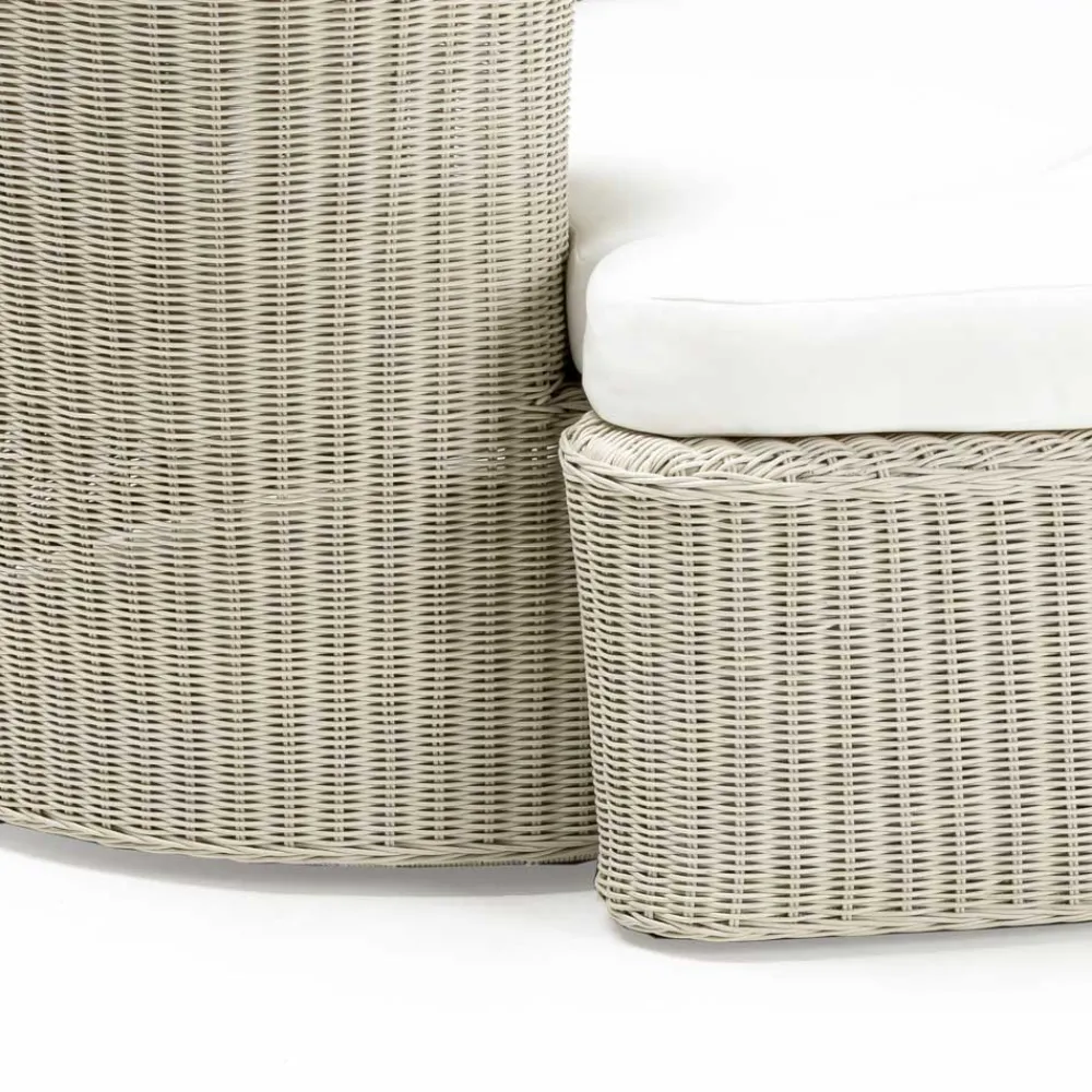 Viadurini in the Garden Sonnenliegen-Garden Daybad aus Polyrattan-Faser 2 Elemente - Frau