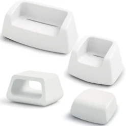 Viadurini in the Garden Garten Lounge Set-Garden Lounge aus farbigem Polyethylen Made in Italy 4 Stück - Nibs